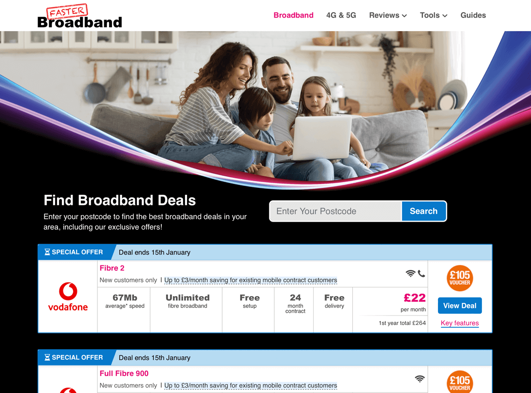 Faster Broadband deals